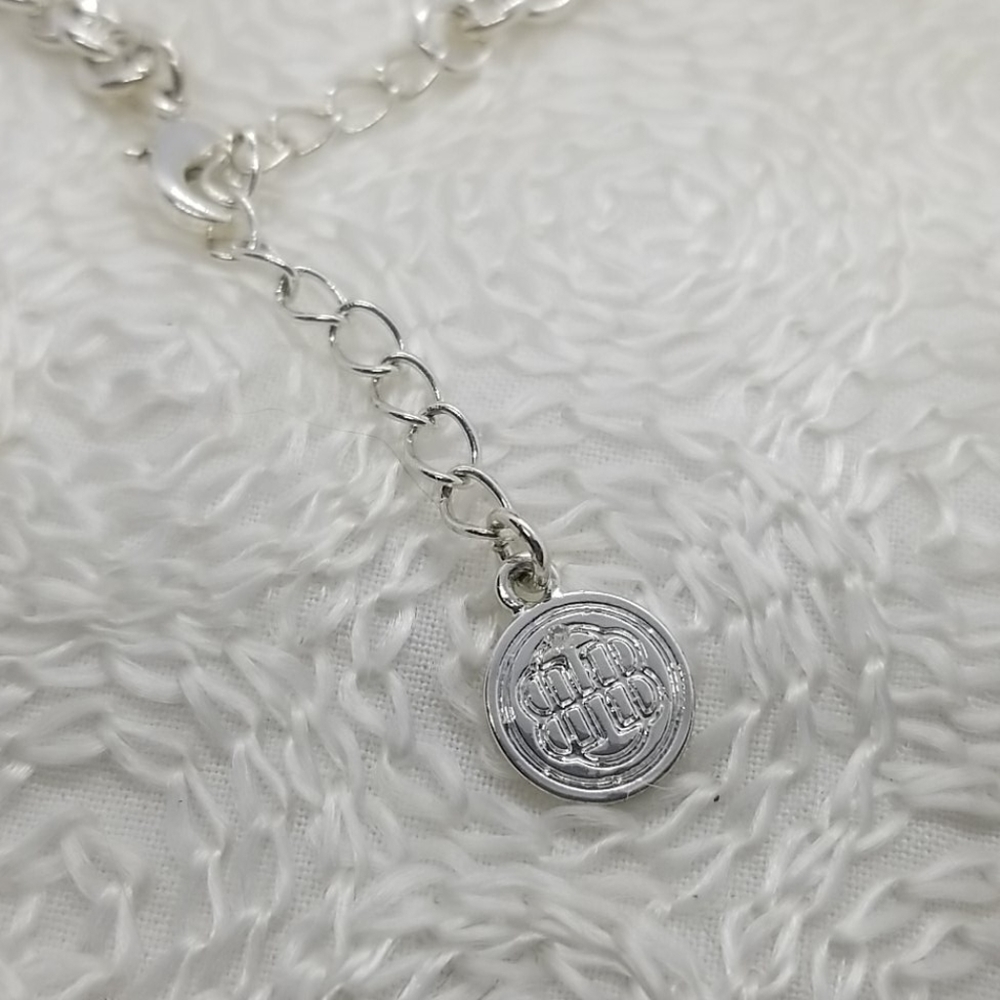 COPY - Dana Buchman Circle Bib Silver Necklace Earring - Picture 5 of 10